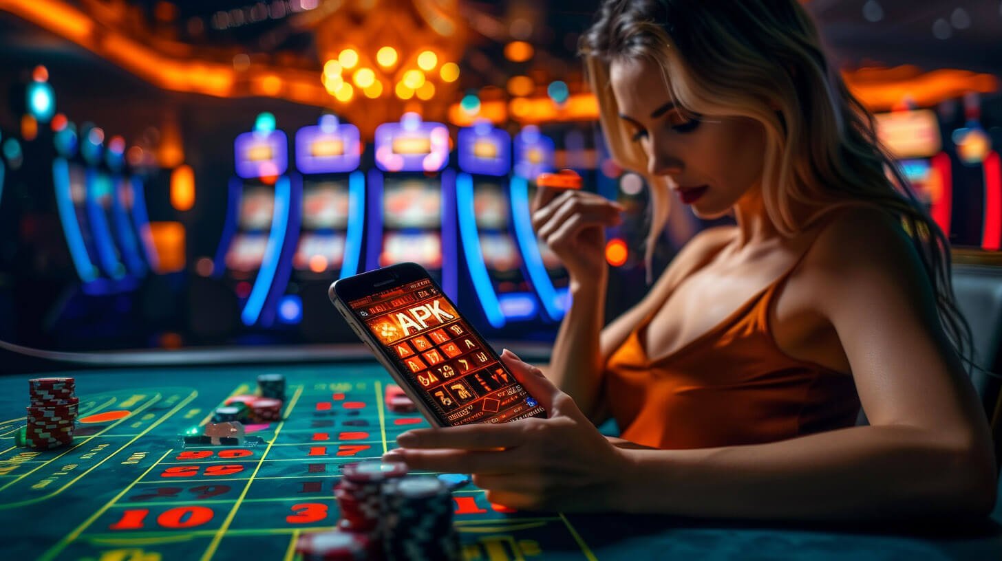 Ilustrasi permainan slot online dengan grafis menarik dan tema beragam